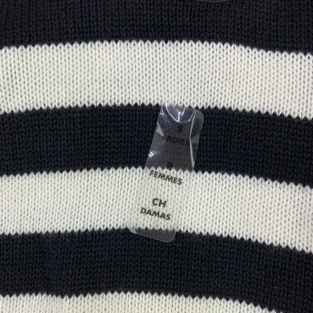 Disney Mickey Mouse Club Sweater Womens Small Striped 1/4 Zip Knit Preppy NWT